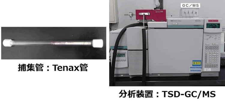 Fig.4 Tenax管とGC-MS