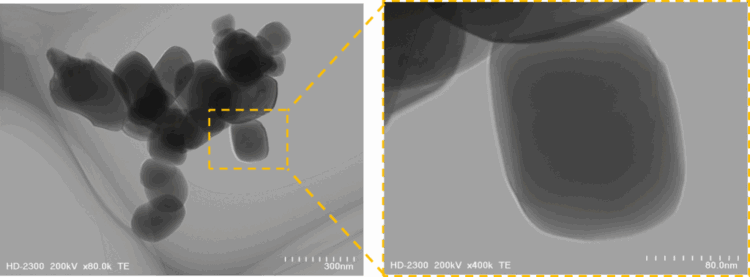 Fig.3 観察箇所2(×80,000倍)　 Fig.4　観察箇所2(×400,000倍)