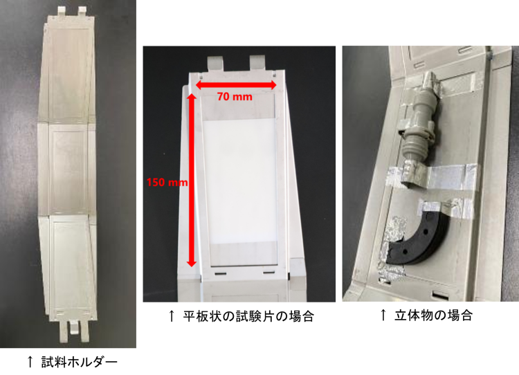 Fig.2　試料ホルダーと試験片固定状況