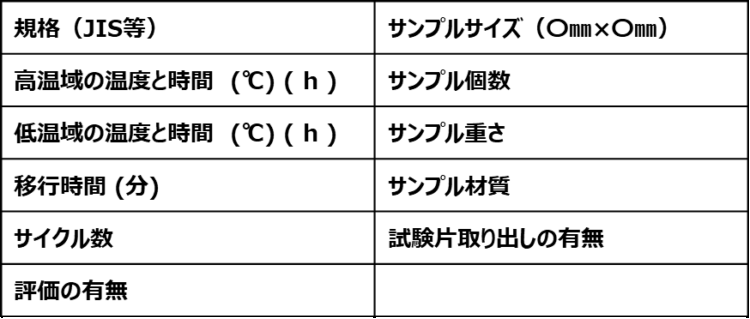 試験条件